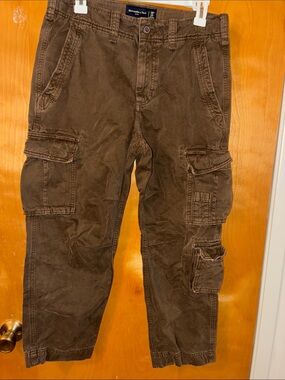 Abercrombie & Fitch Men's Dark Brown Cargo Pants Sz 30x28